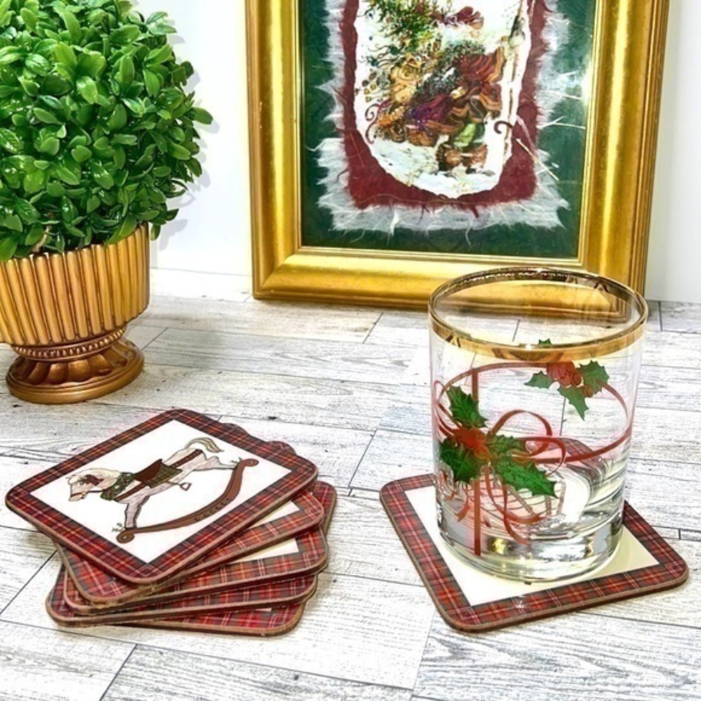 Pimpernel Tartan Christmas Coasters Set of 6